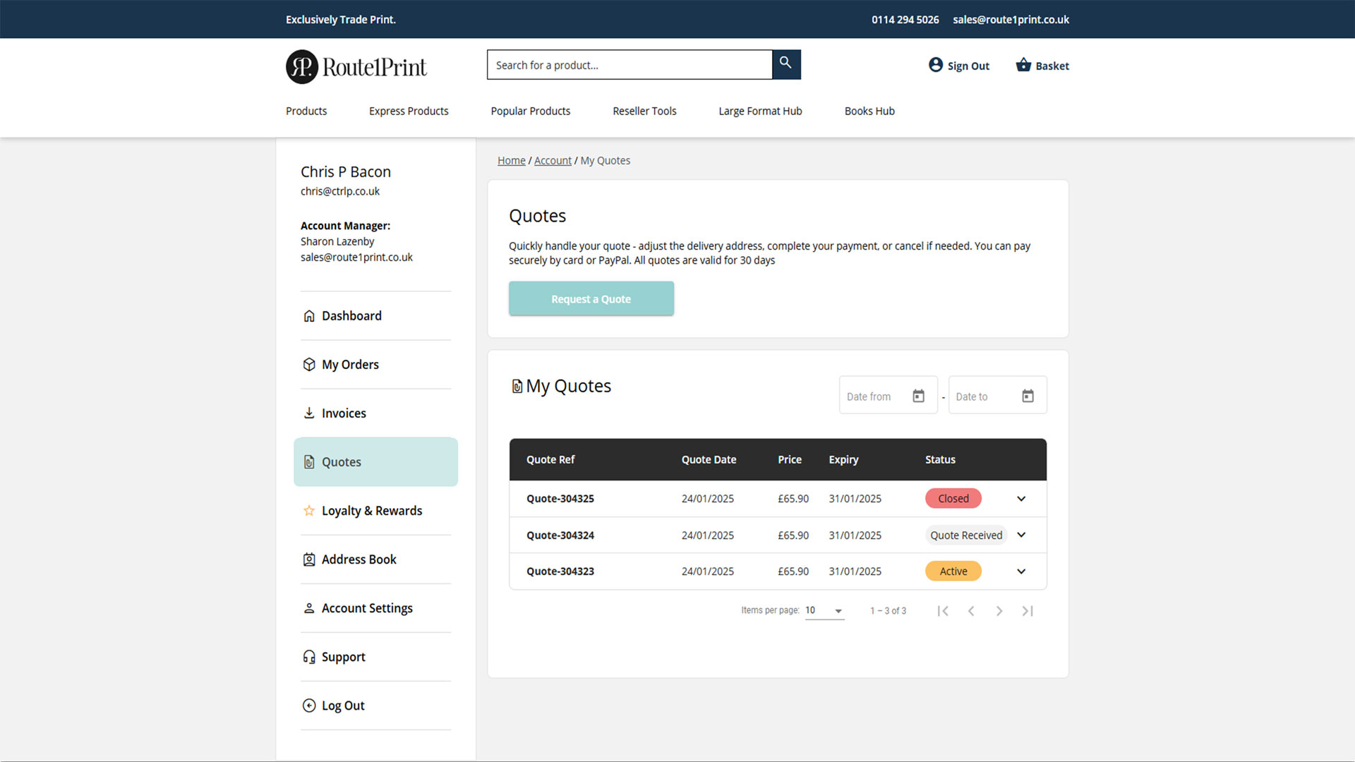 Dashboard Screenshot
